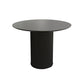 Modern Round Dining Table for 2 Persons Wooden Pedestal Base Black 39.4"L x 39.4"W x 29.5"H Without Chairs Clearhalo 'Dining Tables & Seating' 'Dining Tables' 'dining_table' 'furn' 'furn_dining_table' 'Furniture' 'Kitchen & Dining Furniture' 7649462