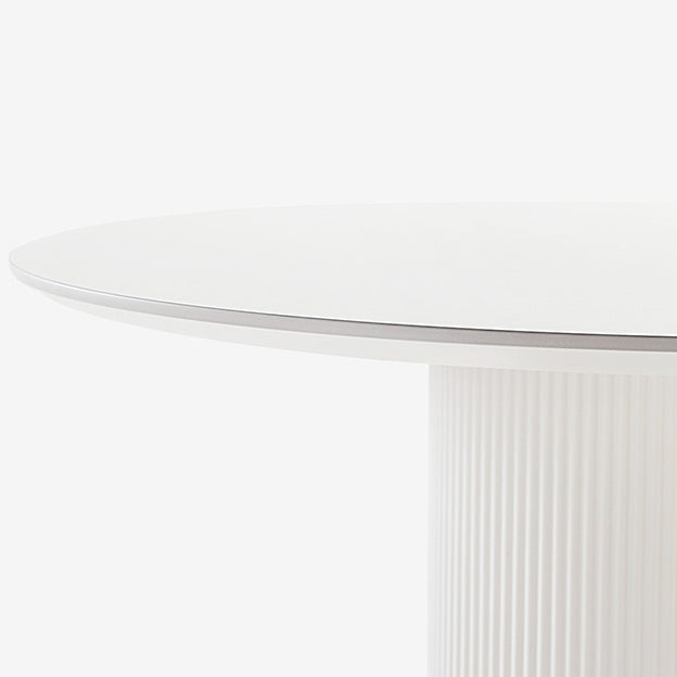 Modern Round Dining Table for 2 Persons Wooden Pedestal Base Clearhalo 'Dining Tables & Seating' 'Dining Tables' 'dining_table' 'furn' 'furn_dining_table' 'Furniture' 'Kitchen & Dining Furniture' 7649470