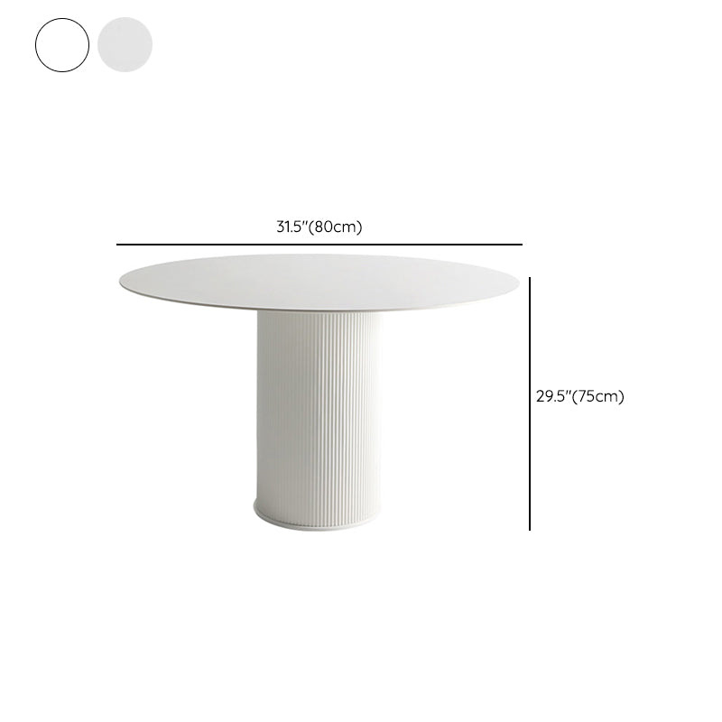 Modern Round Dining Table for 2 Persons Wooden Pedestal Base Clearhalo 'Dining Tables & Seating' 'Dining Tables' 'dining_table' 'furn' 'furn_dining_table' 'Furniture' 'Kitchen & Dining Furniture' 7649478
