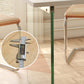 Rectangular Dining Table Modern Wood Tabletop with Acrylic Double Pedestal Base