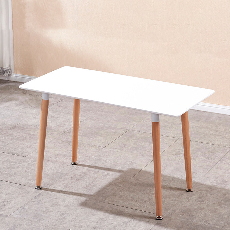 Rectangular Dining Table Modern Wood Tabletop for Living Room White Without Chairs Clearhalo 'Dining Tables & Seating' 'Dining Tables' 'dining_table' 'furn' 'furn_dining_table' 'Furniture' 'Kitchen & Dining Furniture' 7649497