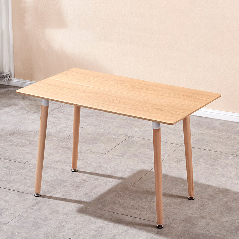 Rectangular Dining Table Modern Wood Tabletop for Living Room Natural Without Chairs Clearhalo 'Dining Tables & Seating' 'Dining Tables' 'dining_table' 'furn' 'furn_dining_table' 'Furniture' 'Kitchen & Dining Furniture' 7649498