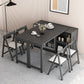 Modern Folding Dining Table with Storage Rectangle Wooden Top Clearhalo 'Dining Tables & Seating' 'Dining Tables' 'dining_table' 'furn' 'furn_dining_table' 'Furniture' 'Kitchen & Dining Furniture' 7649512