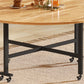 Mesa de comedor redonda de madera maciza de estilo moderno con hojas abatibles en color natural