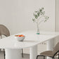 Contemporary White Color Faux Marble Dinner Table with 3 Legs Clearhalo 'Dining Tables & Seating' 'Dining Tables' 'dining_table' 'furn' 'furn_dining_table' 'Furniture' 'Kitchen & Dining Furniture' 7649615