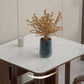 Mesa de comedor de piedra abatible de estilo moderno, 51,2" x 35,4" x 29,5"