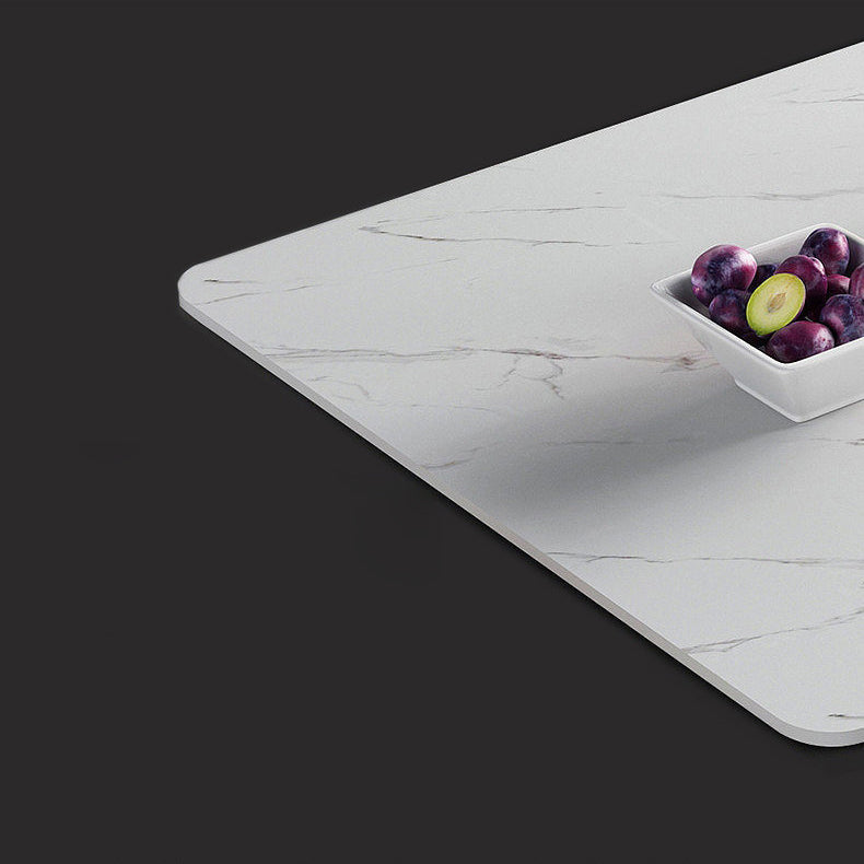 Mesa de comedor de piedra abatible de estilo moderno, 51,2" x 35,4" x 29,5"