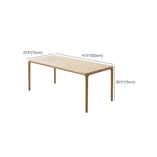 1/2/5 PCS Rectangular Mada de madera sólida Altura estándar Muebles de comedor Conjunto de muebles en luz