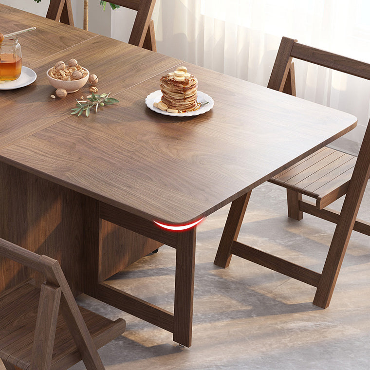 3/5 Pieces Modern Brown Wooden Multi Purpose Dining Set for Home Clearhalo 'Dining Room Sets' 'Dining Tables & Seating' 'dining_room_set' 'furn' 'furn_dining_room_set' 'Furniture' 'Kitchen & Dining Furniture' 7649671