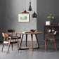 1/2/3/5/7 pc's moderne ronde vorm massief hout dinette tafel met stoel