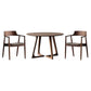 1/2/3/5/7 pc's moderne ronde vorm massief hout dinette tafel met stoel