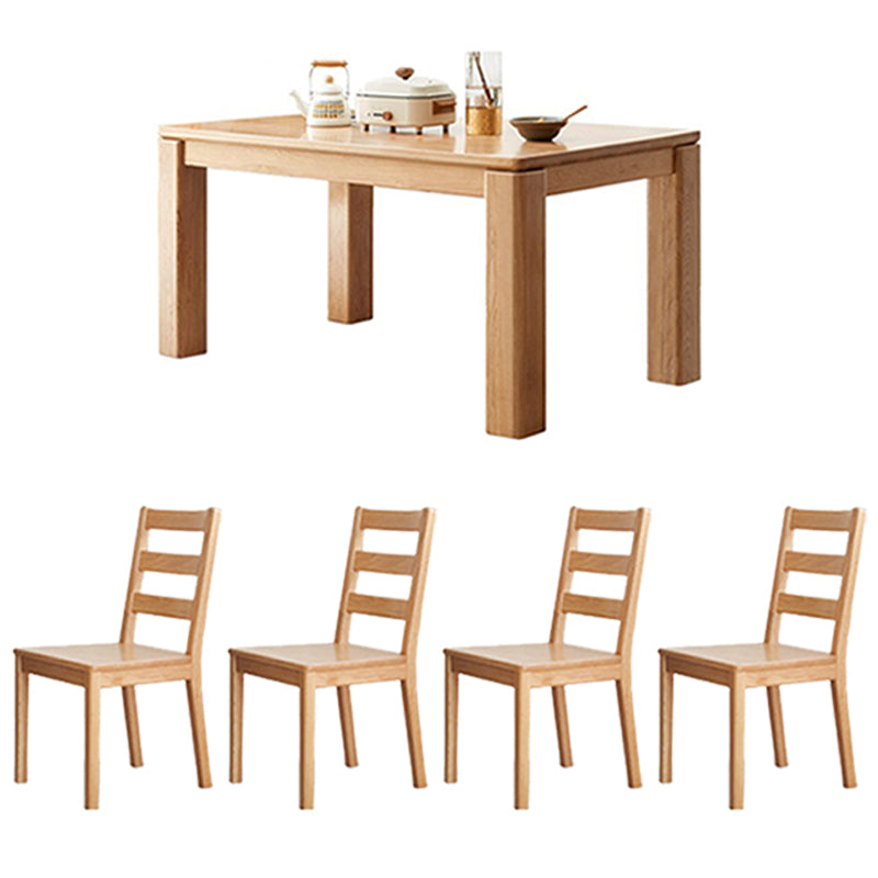 1/4/5 pezzi moderni moderni set di mobili da pranzo in legno solido in legno solido