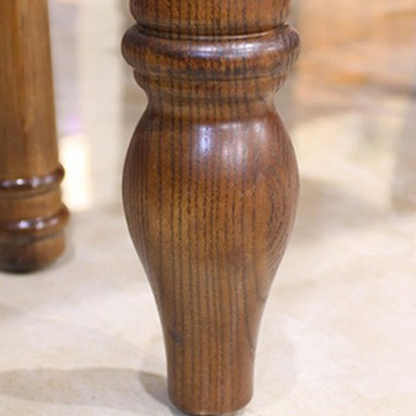 Rustic Style Solid Wood Set of 7 Dinette Table with Upholstered Chair Clearhalo 'Dining Room Sets' 'Dining Tables & Seating' 'dining_room_set' 'furn' 'furn_dining_room_set' 'Furniture' 'Kitchen & Dining Furniture' 7649783