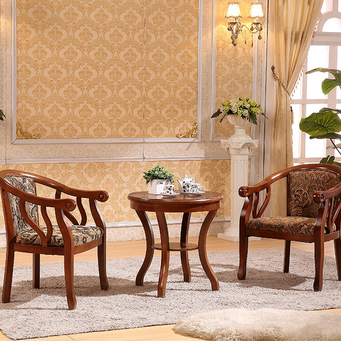 Sedia da pranzo tradizionale sedia a braccio da pranzo in legno massiccio per hotel