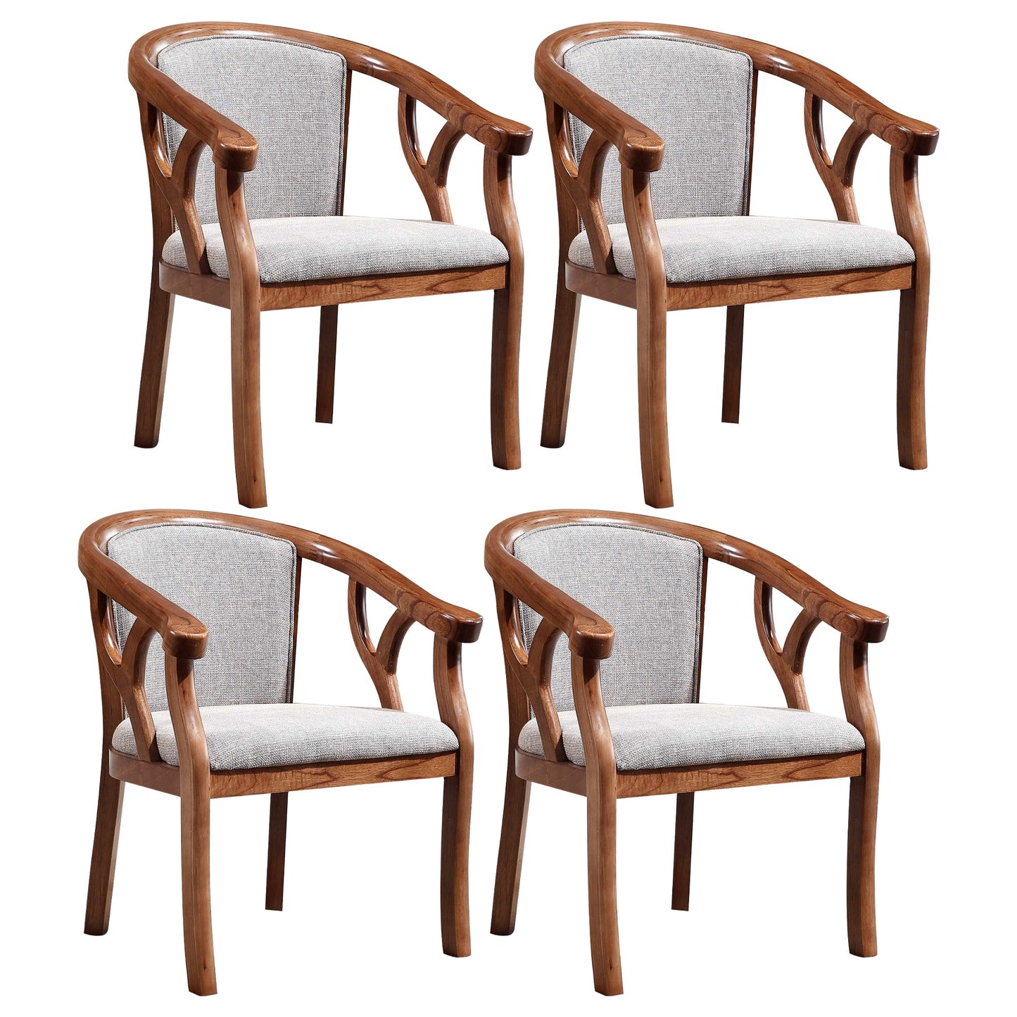 Sedia da pranzo tradizionale sedia a braccio da pranzo in legno massiccio per hotel