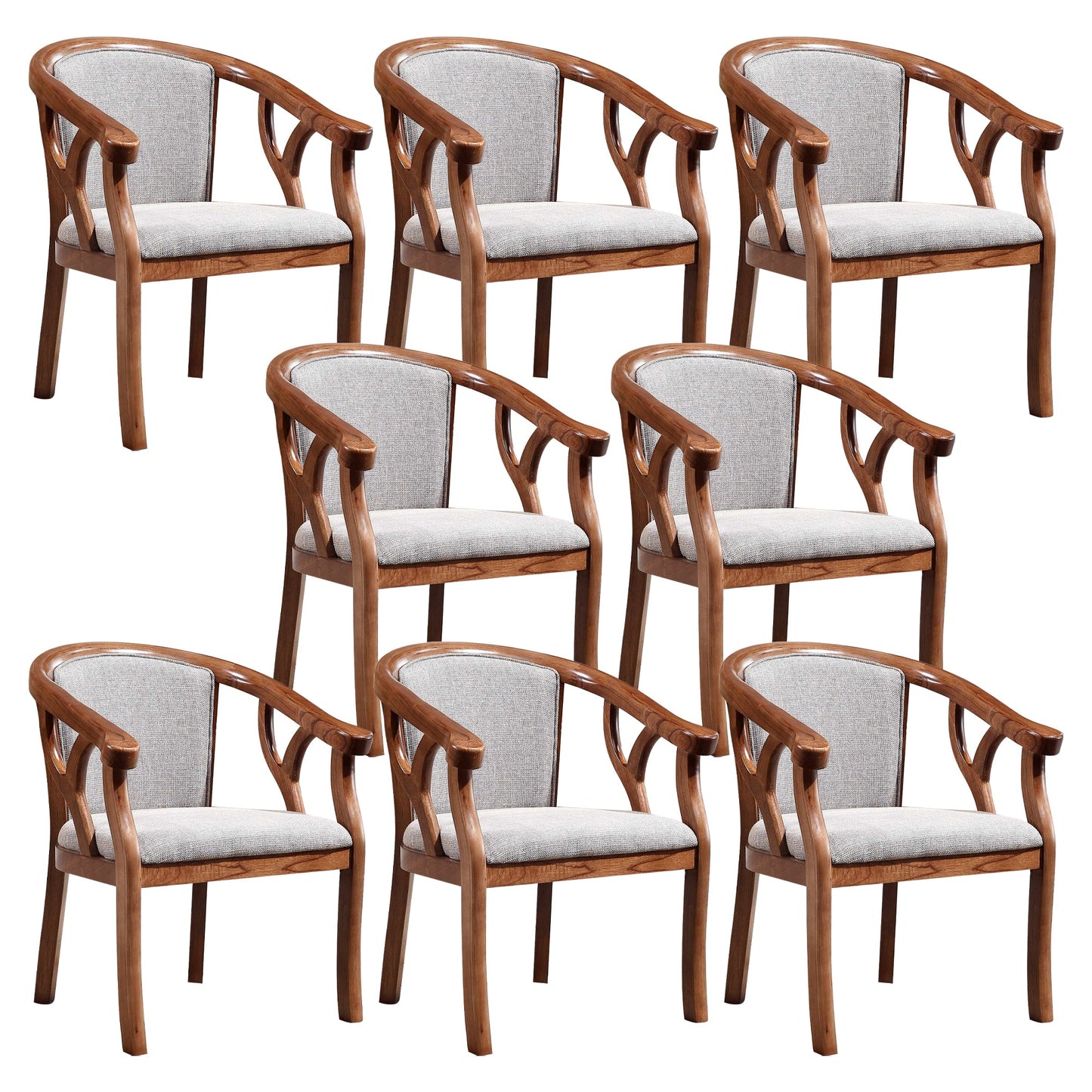 Sedia da pranzo tradizionale sedia a braccio da pranzo in legno massiccio per hotel