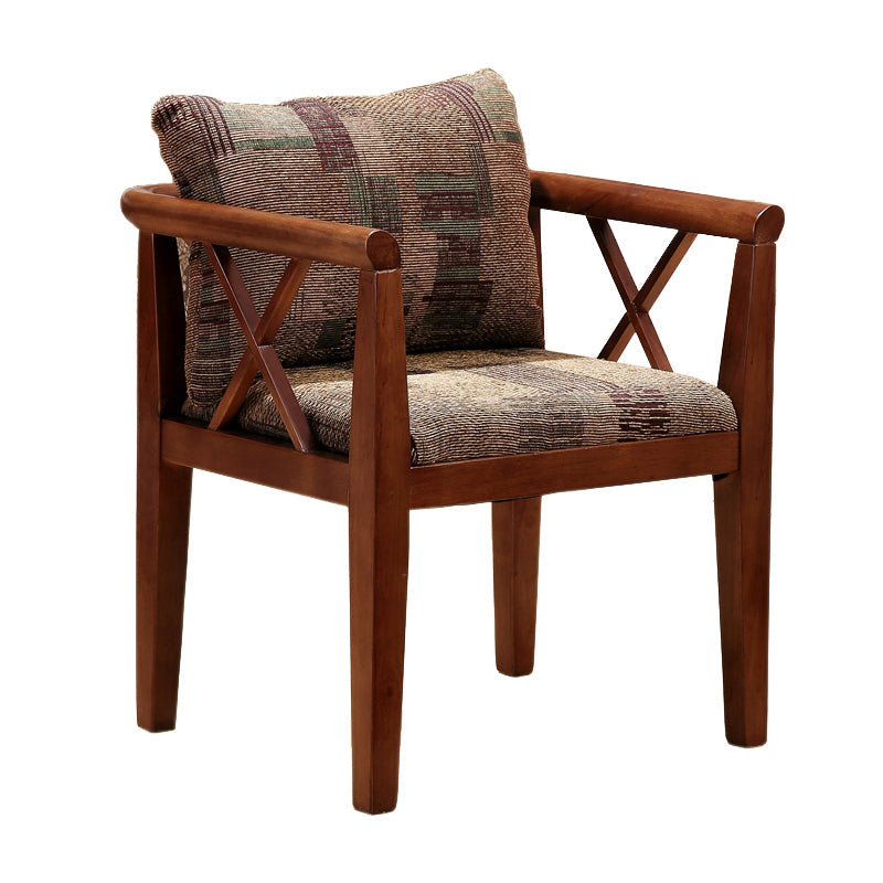 Sedia da pranzo tradizionale sedia a braccio da pranzo in legno massiccio per hotel