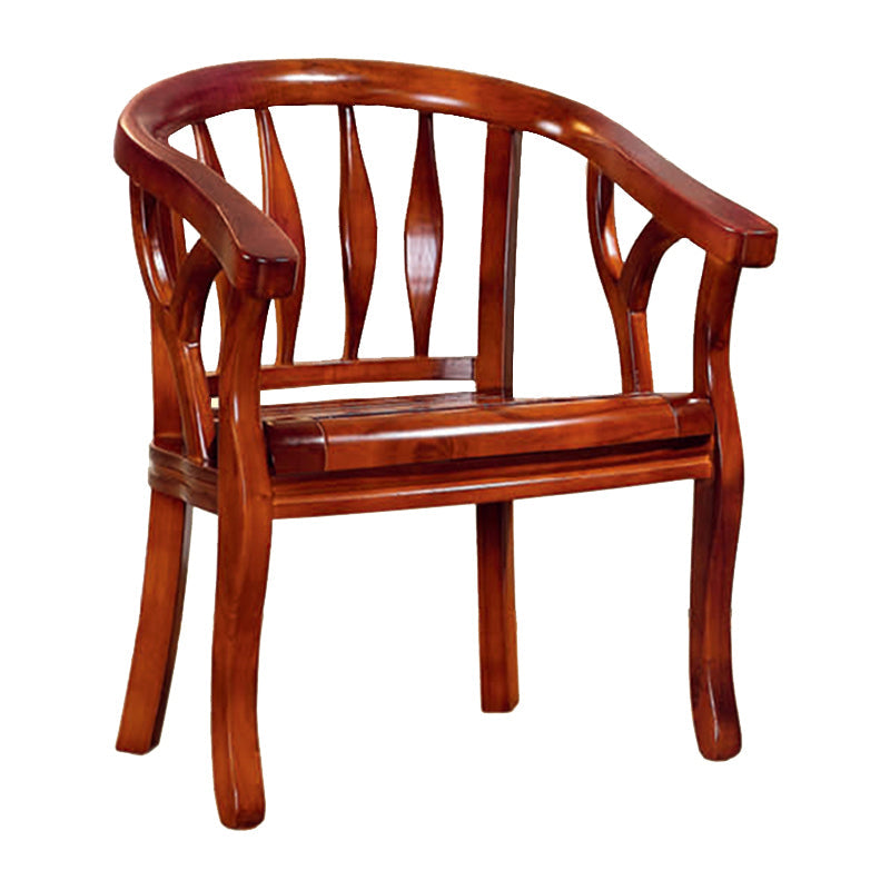Sedia da pranzo tradizionale sedia a braccio da pranzo in legno massiccio per hotel