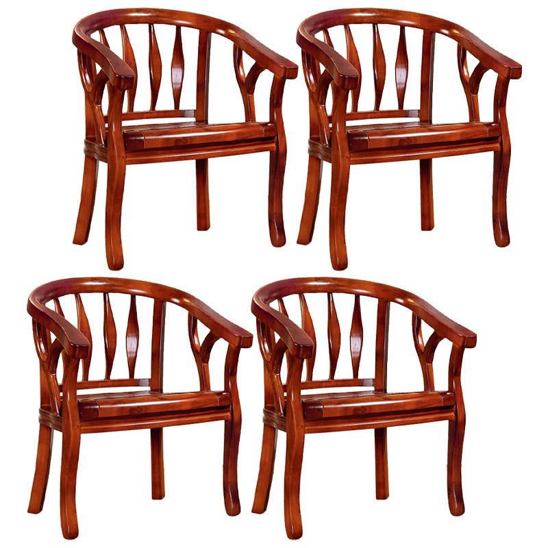 Sedia da pranzo tradizionale sedia a braccio da pranzo in legno massiccio per hotel