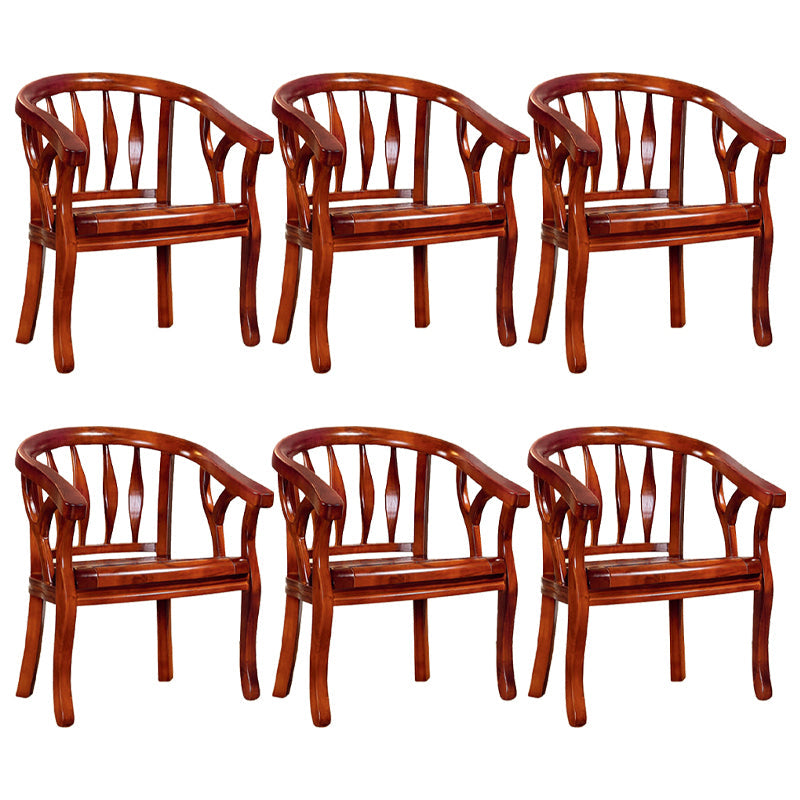 Sedia da pranzo tradizionale sedia a braccio da pranzo in legno massiccio per hotel