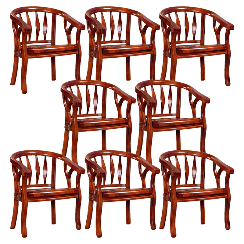 Sedia da pranzo tradizionale sedia a braccio da pranzo in legno massiccio per hotel