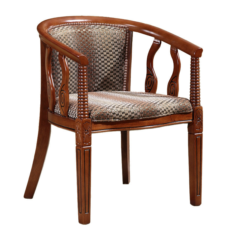 Sedia da pranzo tradizionale sedia a braccio da pranzo in legno massiccio per hotel