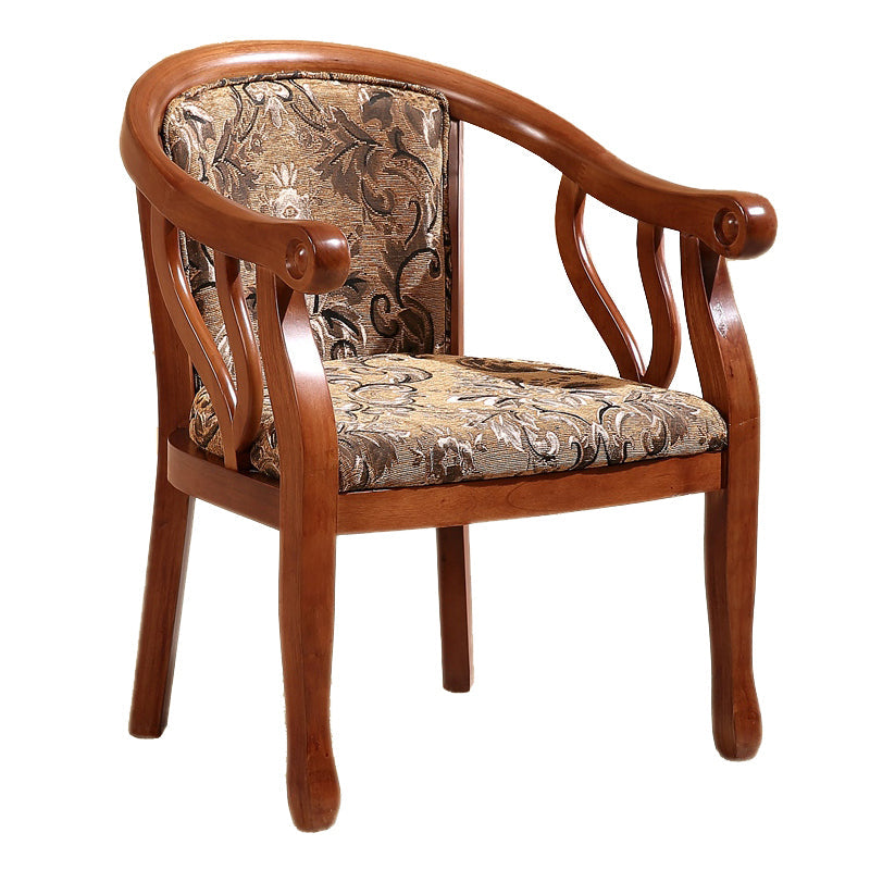 Sedia da pranzo tradizionale sedia a braccio da pranzo in legno massiccio per hotel