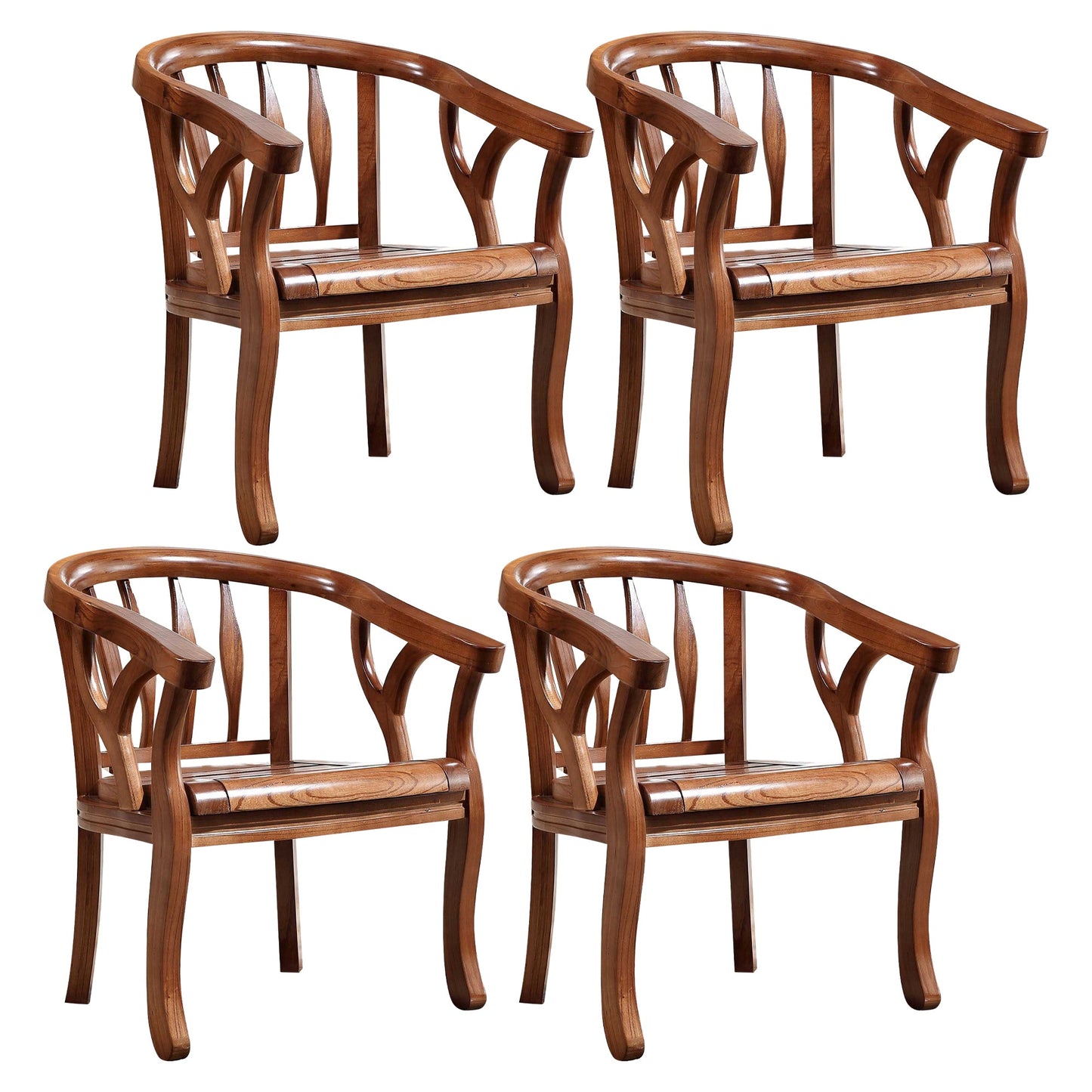 Sedia da pranzo tradizionale sedia a braccio da pranzo in legno massiccio per hotel