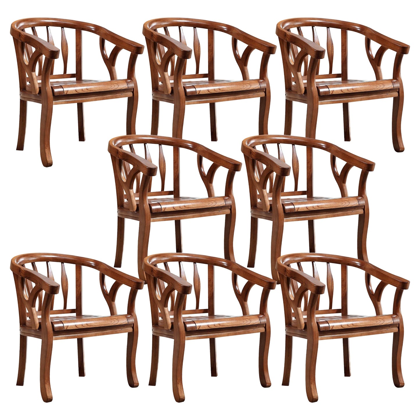 Sedia da pranzo tradizionale sedia a braccio da pranzo in legno massiccio per hotel