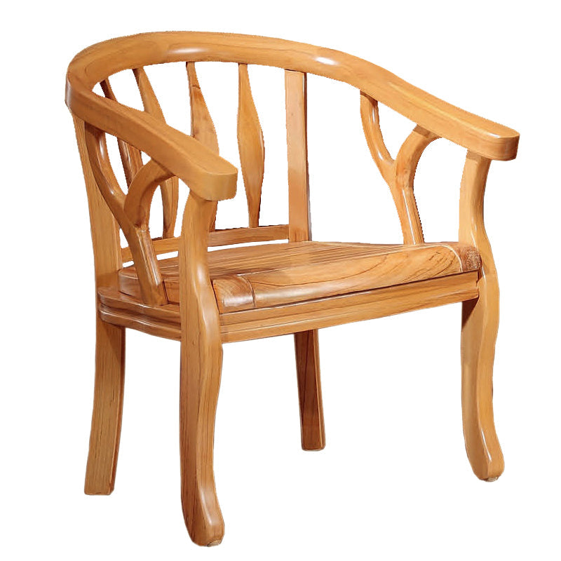 Sedia da pranzo tradizionale sedia a braccio da pranzo in legno massiccio per hotel