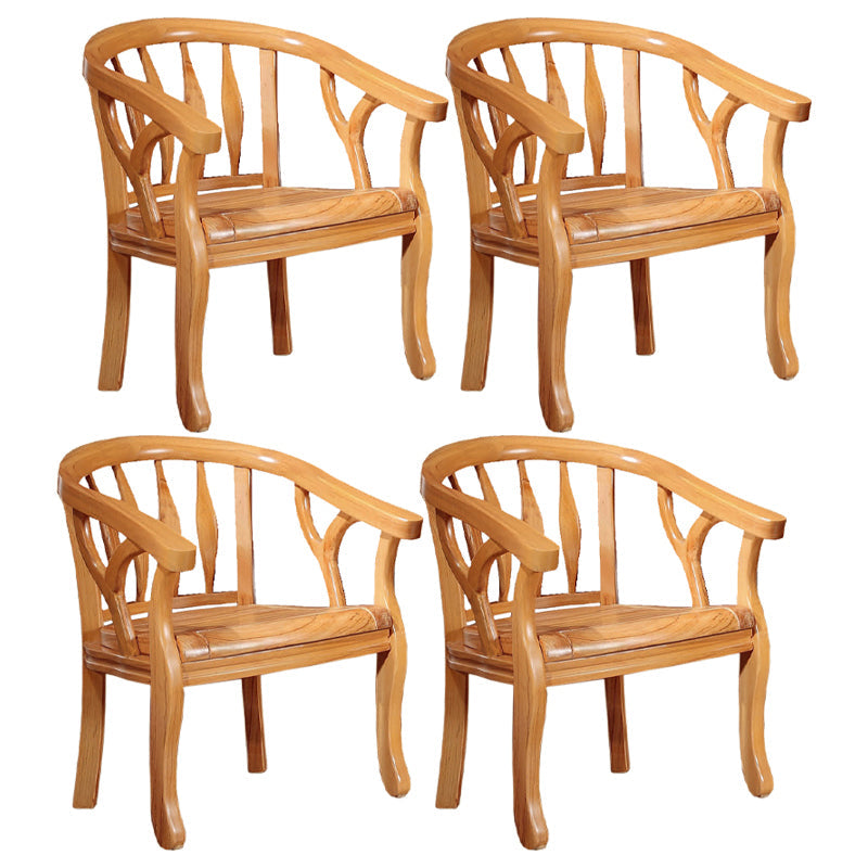 Sedia da pranzo tradizionale sedia a braccio da pranzo in legno massiccio per hotel