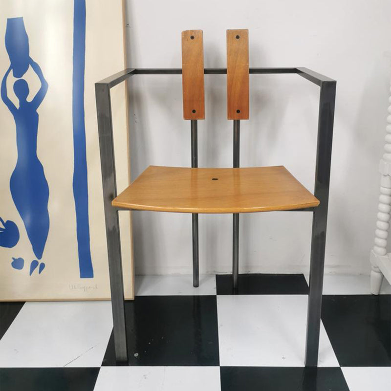 Esszimmerstühle im Designerstil Lowrücken Armstuhl mit Edelstahlbeinen