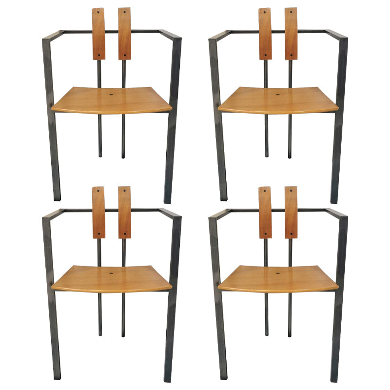 Esszimmerstühle im Designerstil Lowrücken Armstuhl mit Edelstahlbeinen