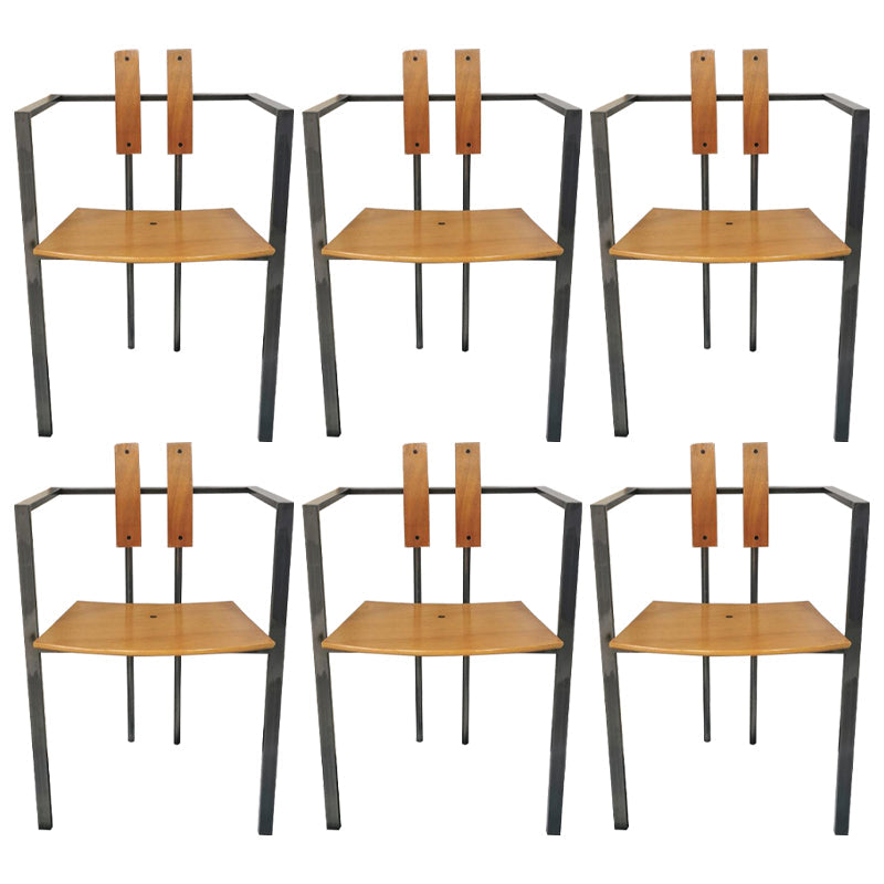 Esszimmerstühle im Designerstil Lowrücken Armstuhl mit Edelstahlbeinen