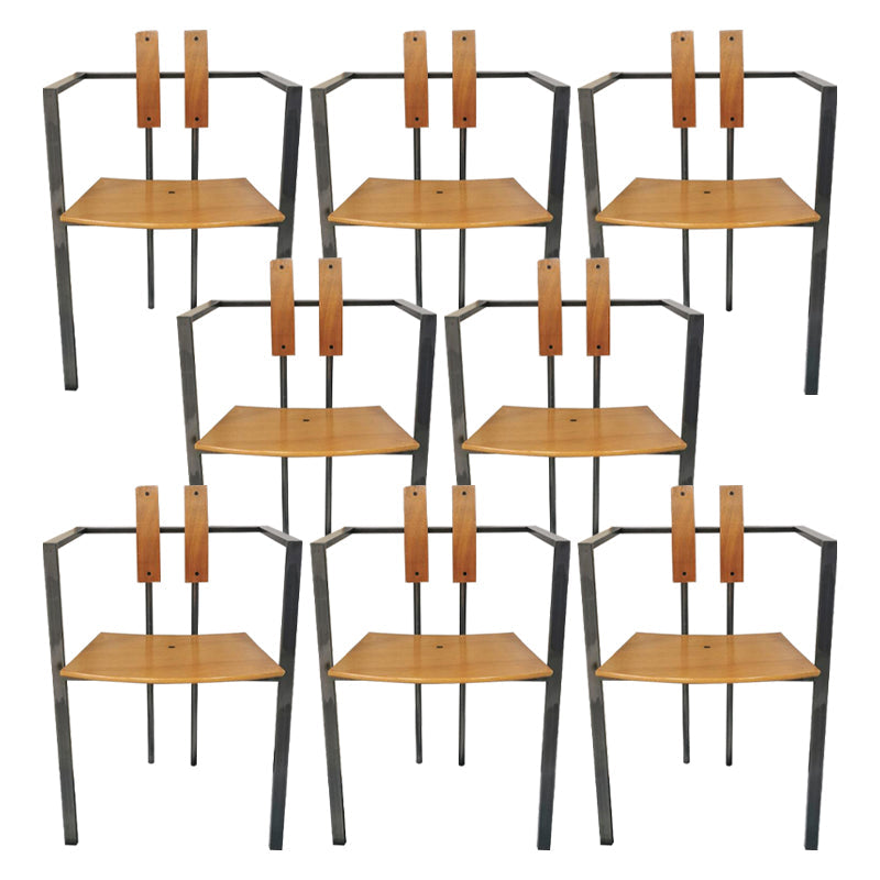 Esszimmerstühle im Designerstil Lowrücken Armstuhl mit Edelstahlbeinen