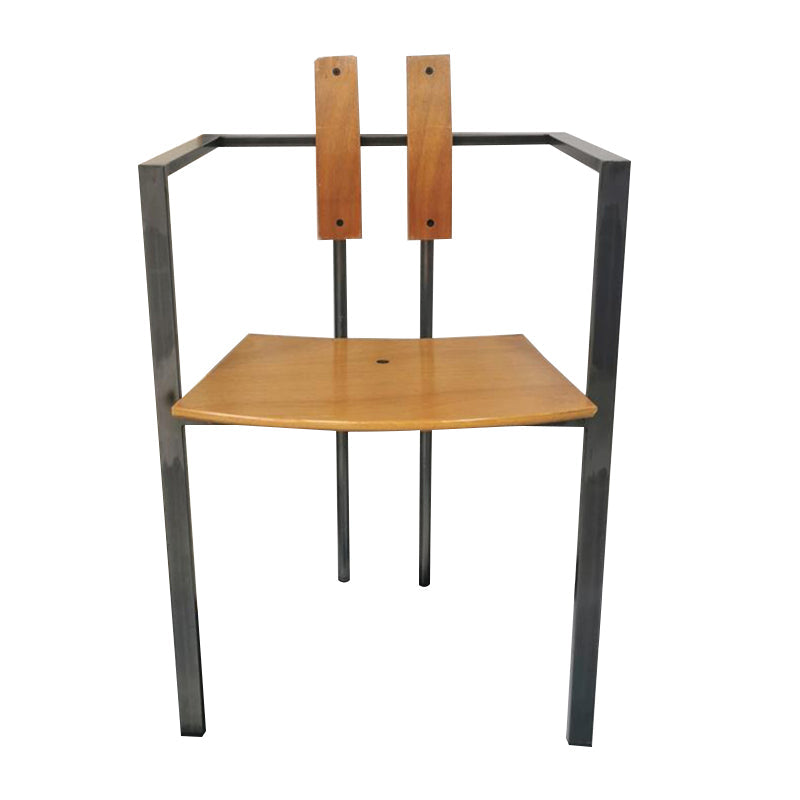 Esszimmerstühle im Designerstil Lowrücken Armstuhl mit Edelstahlbeinen