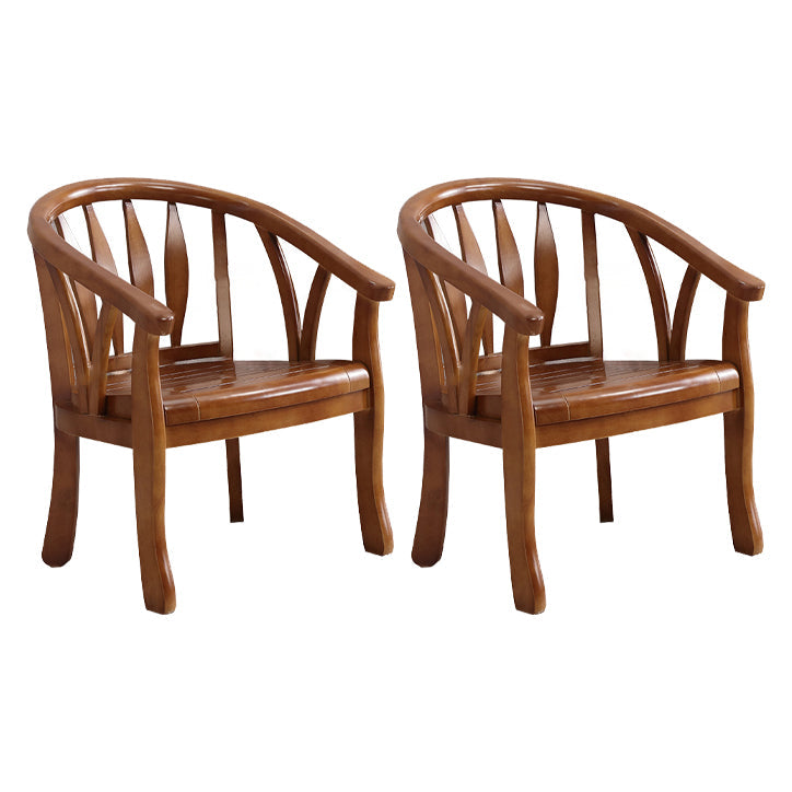 Traditioneller Esstuhlstuhl Holz offener Seitenstuhl für Wohnzimmer