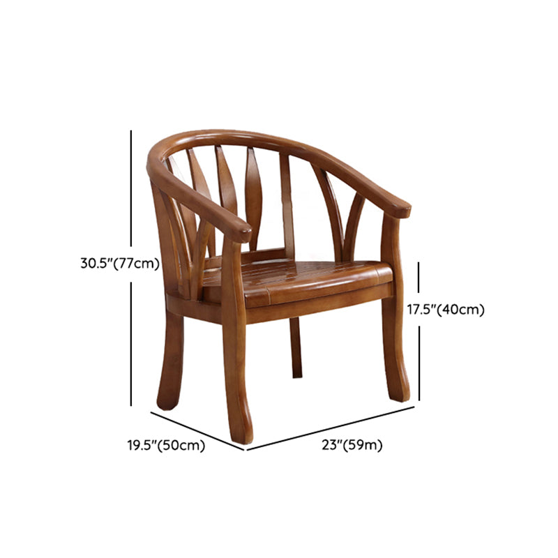 Traditioneller Esstuhlstuhl Holz offener Seitenstuhl für Wohnzimmer