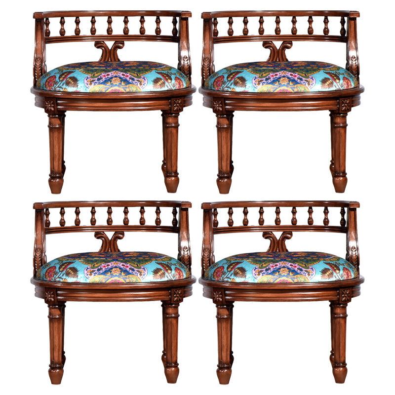 Sedia da pranzo in stile rustico sedia posteriore aperta in legno per soggiorno