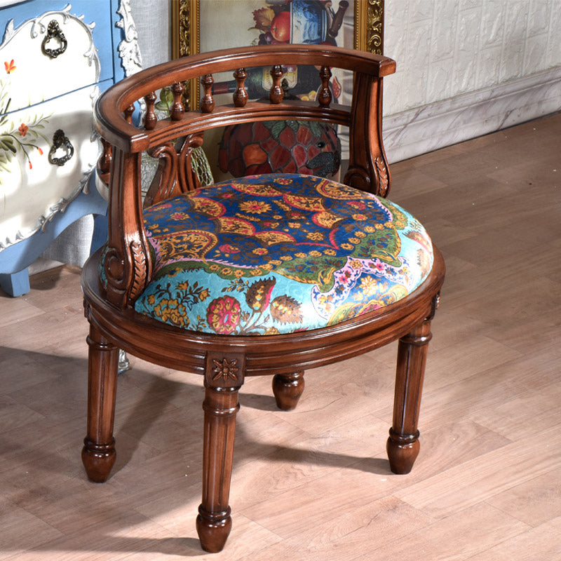 Sedia da pranzo in stile rustico sedia posteriore aperta in legno per soggiorno