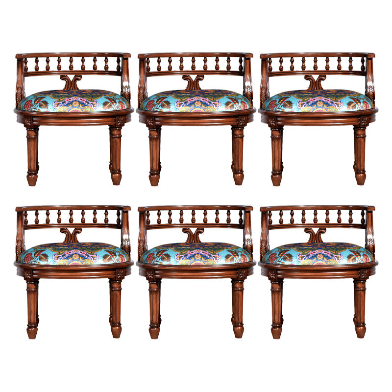 Sedia da pranzo in stile rustico sedia posteriore aperta in legno per soggiorno