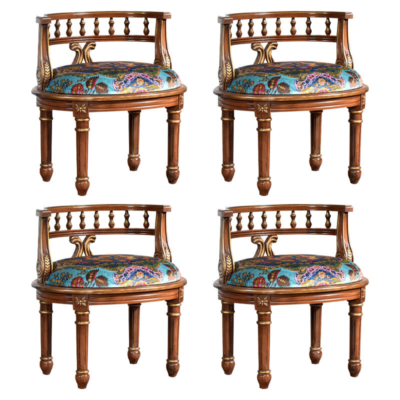 Sedia da pranzo in stile rustico sedia posteriore aperta in legno per soggiorno