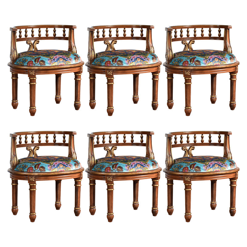 Sedia da pranzo in stile rustico sedia posteriore aperta in legno per soggiorno