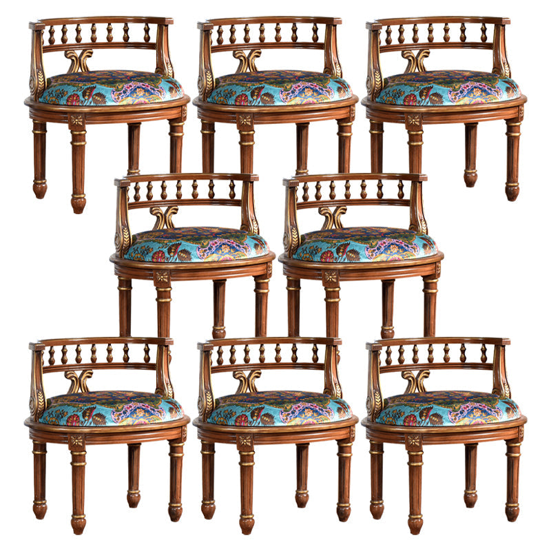 Sedia da pranzo in stile rustico sedia posteriore aperta in legno per soggiorno