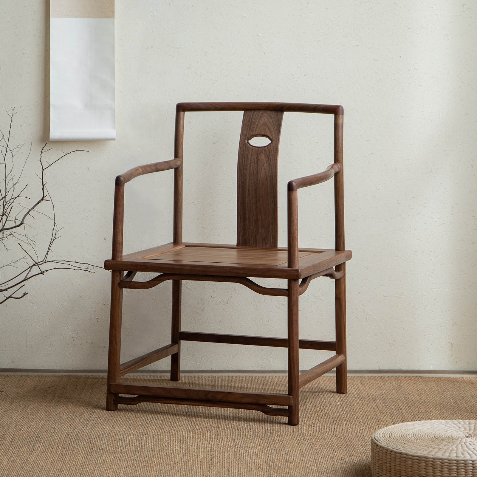 Traditional Style Dining Chair Slat Back Solid Wood Arm Chair for Home Clearhalo 'Dining Chairs' 'Dining Tables & Seating' 'dining_chair' 'furn' 'furn_dining_chair' 'Furniture' 'Kitchen & Dining Furniture' 7650044