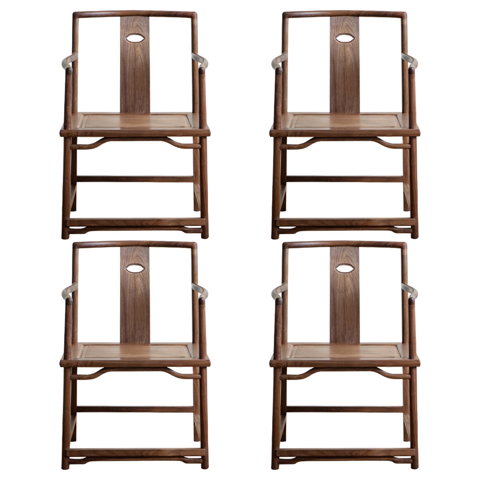 Traditional Style Dining Chair Slat Back Solid Wood Arm Chair for Home 4 Piece Set Clearhalo 'Dining Chairs' 'Dining Tables & Seating' 'dining_chair' 'furn' 'furn_dining_chair' 'Furniture' 'Kitchen & Dining Furniture' 7650046