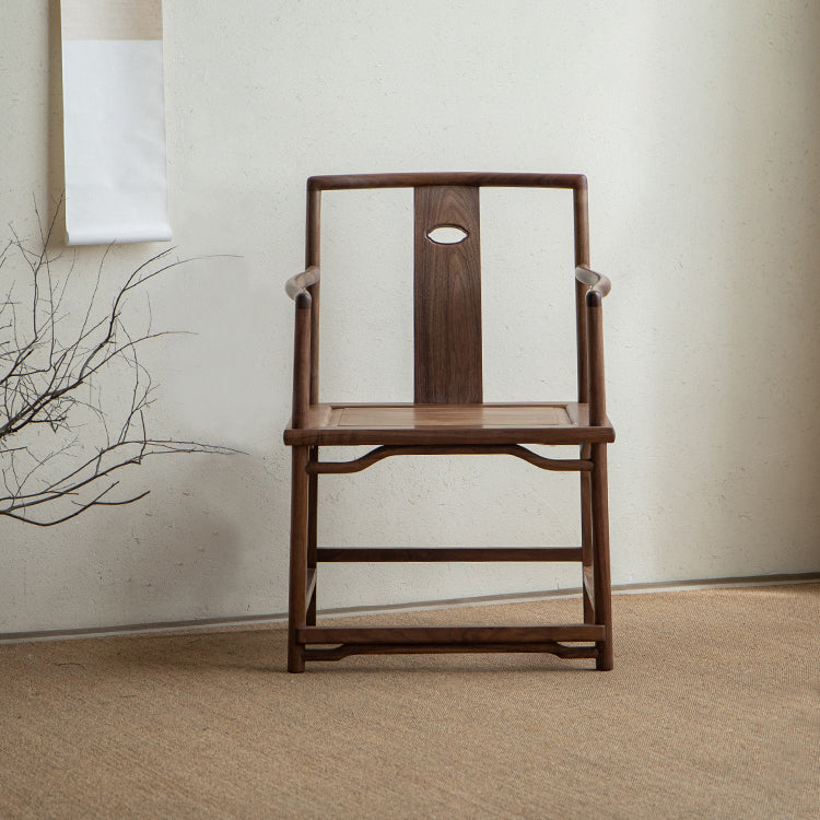 Traditional Style Dining Chair Slat Back Solid Wood Arm Chair for Home Clearhalo 'Dining Chairs' 'Dining Tables & Seating' 'dining_chair' 'furn' 'furn_dining_chair' 'Furniture' 'Kitchen & Dining Furniture' 7650047