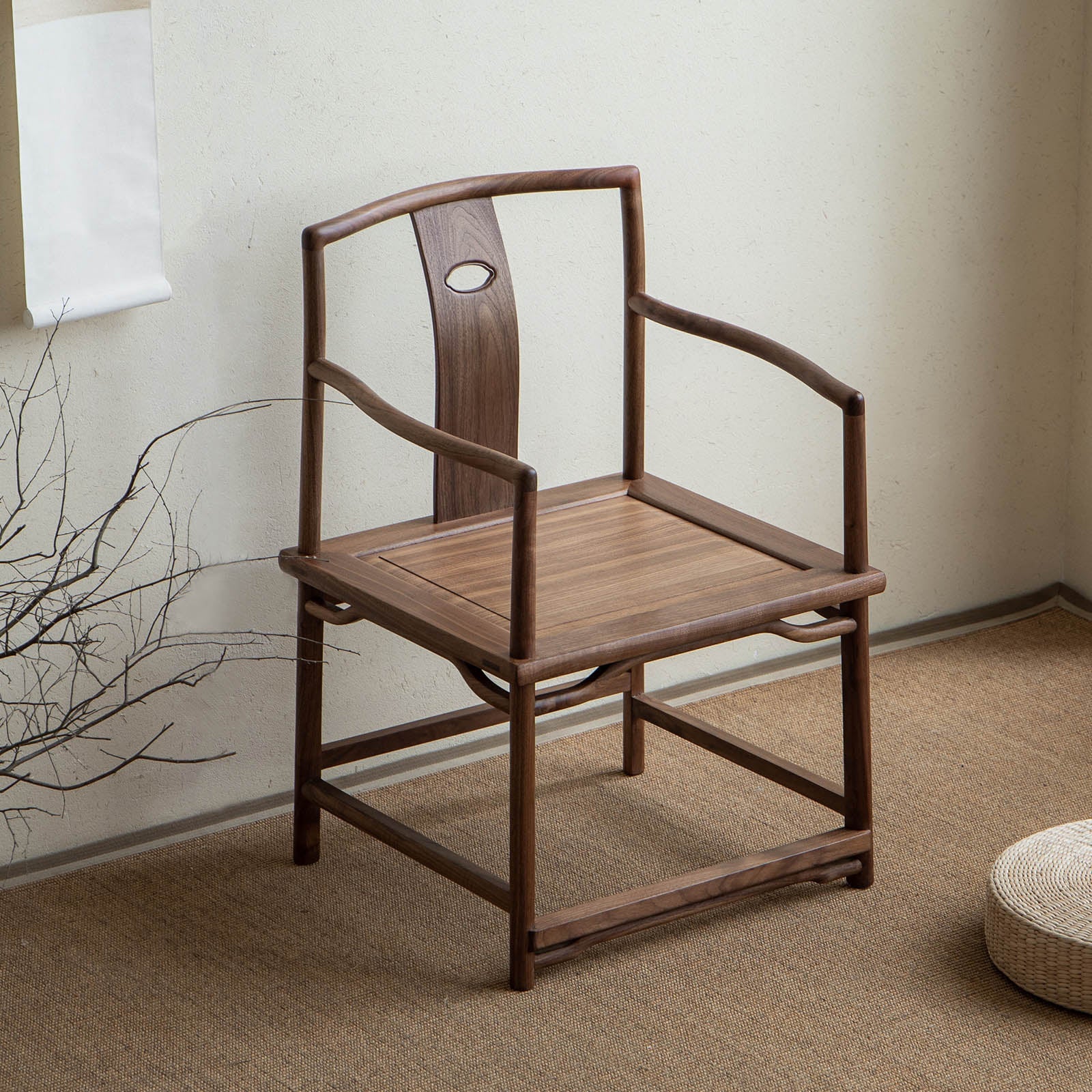 Traditional Style Dining Chair Slat Back Solid Wood Arm Chair for Home Clearhalo 'Dining Chairs' 'Dining Tables & Seating' 'dining_chair' 'furn' 'furn_dining_chair' 'Furniture' 'Kitchen & Dining Furniture' 7650051