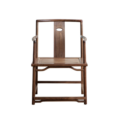 Traditional Style Dining Chair Slat Back Solid Wood Arm Chair for Home 1 Piece Clearhalo 'Dining Chairs' 'Dining Tables & Seating' 'dining_chair' 'furn' 'furn_dining_chair' 'Furniture' 'Kitchen & Dining Furniture' 7650052