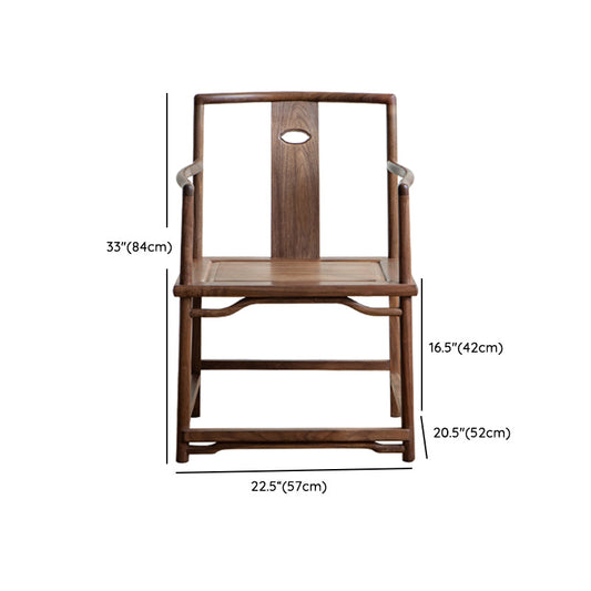 Traditional Style Dining Chair Slat Back Solid Wood Arm Chair for Home Clearhalo 'Dining Chairs' 'Dining Tables & Seating' 'dining_chair' 'furn' 'furn_dining_chair' 'Furniture' 'Kitchen & Dining Furniture' 7650057